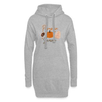 Saison des citrouilles Imprimé d’automne douillet - Sweat-shirt à capuche long Femme - gris chiné - Devant