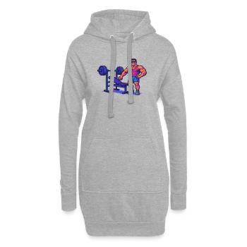 Bodybuilder Gym Comic - Hoodie-Kleid - Grau meliert - Vorne