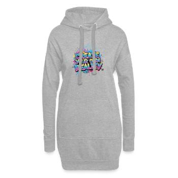 Graffiti Rêve Grand - Street Art T-Shirt - Sweat-shirt à capuche long Femme - gris chiné - Devant