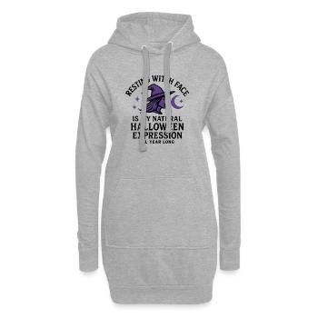 Halloween - Sorcière - Sweat-shirt à capuche long Femme - gris chiné - Devant