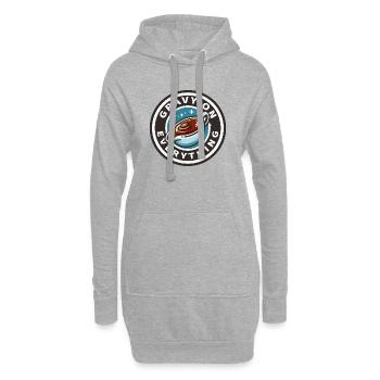 Soßenpflaster auf allem - Hoodie-Kleid - Grau meliert - Vorne