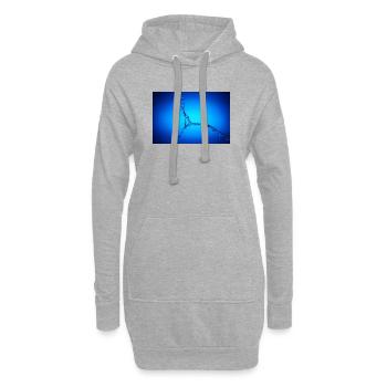 Éclaboussure d’eau bleue #2 - Sweat-shirt à capuche long Femme - gris chiné - Devant