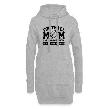 Fière maman de football Football américain - Sweat-shirt à capuche long Femme - gris chiné - Devant