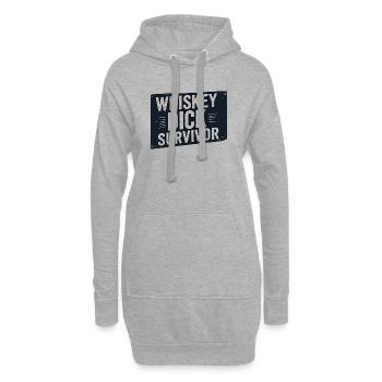 Whisky Dick Survivor Humour coquin Drec - Sweat-shirt à capuche long Femme - gris chiné - Devant