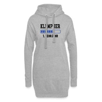 Apprentissage de plombier 1ère année d’apprentissage de plombier - Sweat-shirt à capuche long Femme - gris chiné - Devant