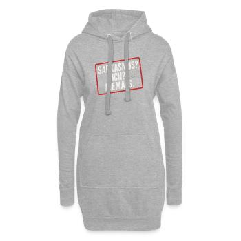 Me sarcasme ? Jamais. - sujet drôle pour le bureau - Sweat-shirt à capuche long Femme - gris chiné - Devant