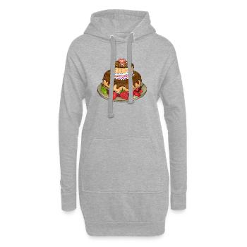 Kuchen - Hoodie-Kleid - Grau meliert - Vorne