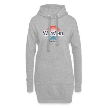 Usedom MeerLifestyle Stranddesign - Hoodie-Kleid - Grau meliert - Vorne