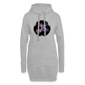 Constellation géométrique du Sagittaire - Sweat-shirt à capuche long Femme - gris chiné - Devant