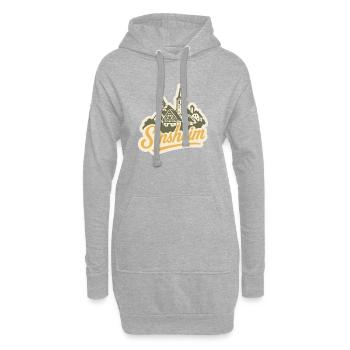 Sinsheim Kraichgau - Illustration Handlettering - Hoodie-Kleid - Grau meliert - Vorne