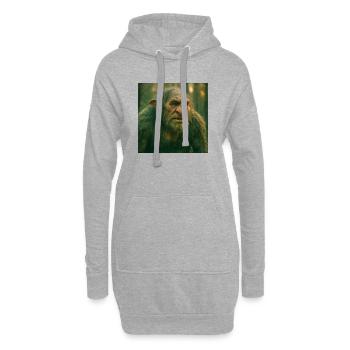 Nordische Mythologie, Kreatur, Troll - Hoodie-Kleid - Grau meliert - Vorne