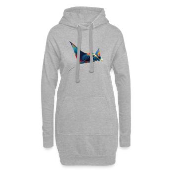 Manta Rochen Teufelsrochen Stachelrochen Taucher - Hoodie-Kleid - Grau meliert - Vorne