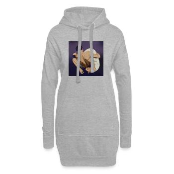 Zeitgemäße Umarmung - Hoodie-Kleid - Grau meliert - Vorne