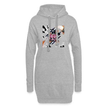 Anti-Design_for_the_Win_Collage - Hoodie-Kleid - Grau meliert - Vorne