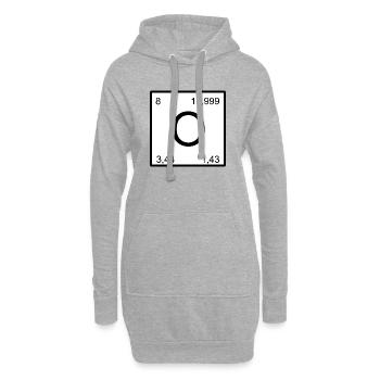O signe d’oxygène dans le style minimal nerd - Sweat-shirt à capuche long Femme - gris chiné - Devant
