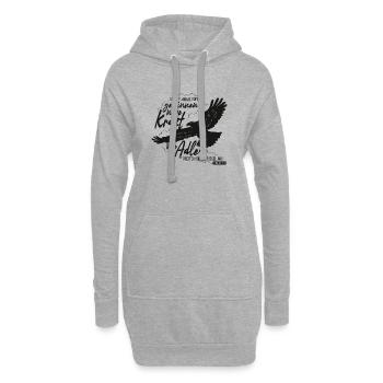 Jesaja 40 31 - Wie Adler Lettering - Hoodie-Kleid - Grau meliert - Vorne
