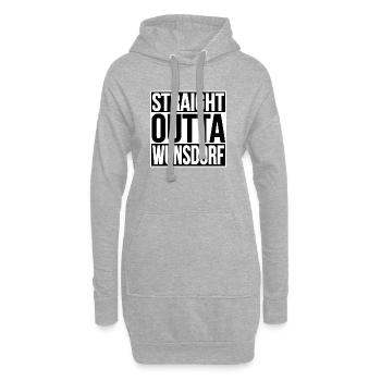 Straight Outta Wunsdorf - Hoodie-Kleid - Grau meliert - Vorne