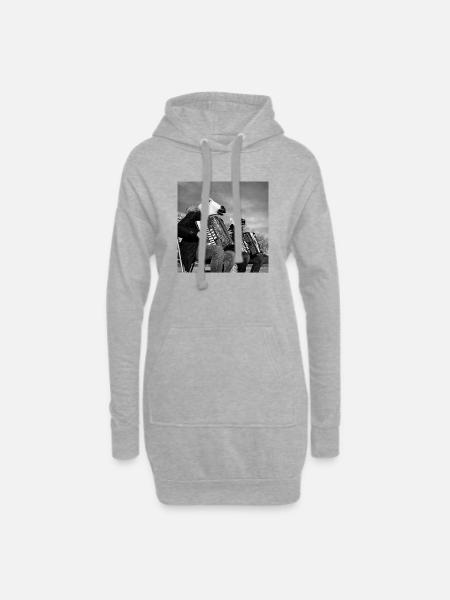 Band of Horses - Hoodie-Kleid - Grau meliert