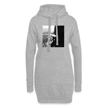 De la lumière aux ténèbres - Sweat-shirt à capuche long Femme - gris chiné - Devant