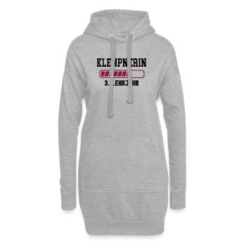 Apprentissage de plombier 3ème année en tant que plombier - Sweat-shirt à capuche long Femme - gris chiné - Devant