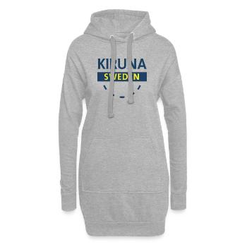 Emblème de l’Arctique de Kiruna - Sweat-shirt à capuche long Femme - gris chiné - Devant