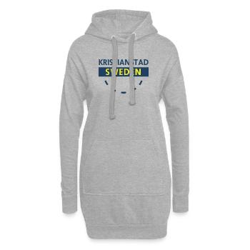 Kristianstad Schweden Stadtschild - Hoodie-Kleid - Grau meliert - Vorne