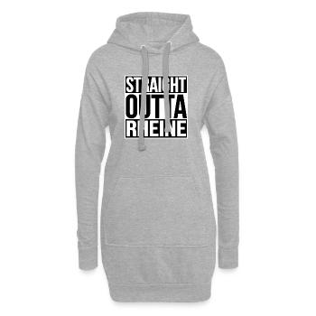 STRAIGHT OUTTA RHEINE - Hoodie-Kleid - Grau meliert - Vorne