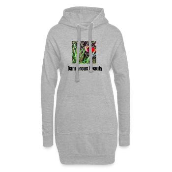 Beauté dangereuse dans la nature Japonais mille - Sweat-shirt à capuche long Femme - gris chiné - Devant