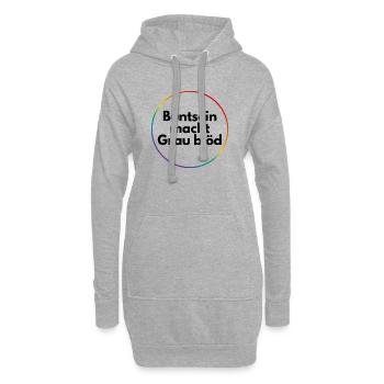 Buntsein macht grau blöd - Hoodie-Kleid - Grau meliert - Vorne
