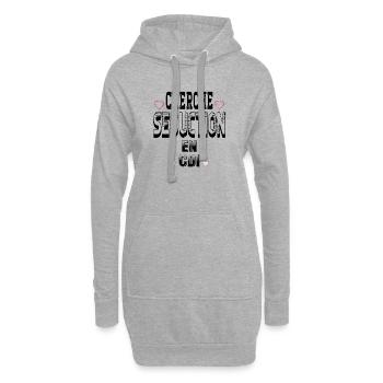 Cherche Séduction en CDI - Sweat-shirt à capuche long Femme - gris chiné - Devant