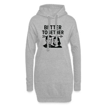 Mariage Amour - Better Together - Sweat-shirt à capuche long Femme - gris chiné - Devant