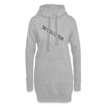SKI YOU LATER – Lustiger Ski Spruch - Hoodie-Kleid - Grau meliert - Vorne