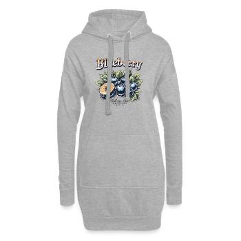 Vintage Blaubeeren - Hoodie-Kleid - Grau meliert - Vorne