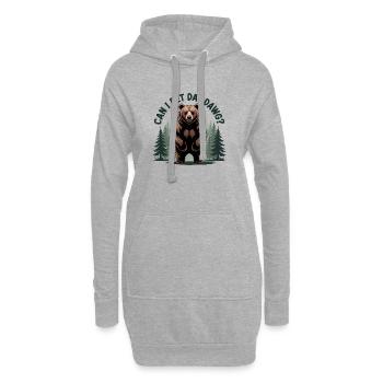 Kann ich dat Dawg streicheln? - Lustiges Bär T-Shirt - Hoodie-Kleid - Grau meliert - Vorne