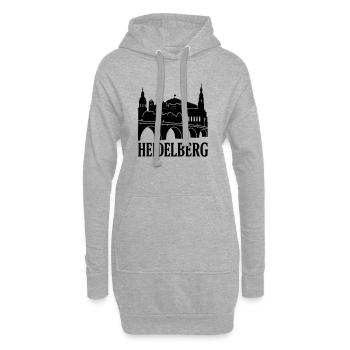 Heidelberg Silhouette - Sweat-shirt à capuche long Femme - gris chiné - Devant