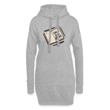 Idées prendre son envol Carnet d’art - Sweat-shirt à capuche long Femme - gris chiné - Devant
