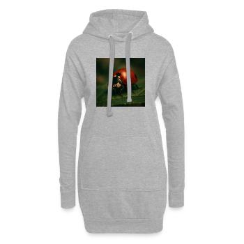 Animaux - Coccinelle - Sweat-shirt à capuche long Femme - gris chiné - Devant