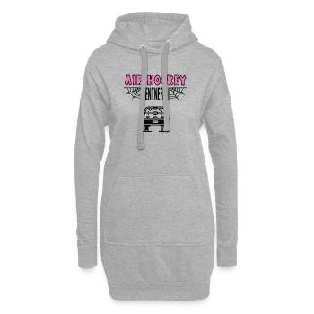 Air Hockey Rentnerin Air Hockeyspielerin Rente  - Hoodie-Kleid - Grau meliert - Vorne