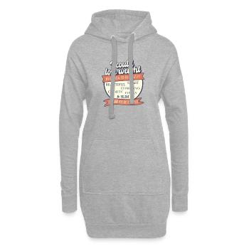 Je pourrais perdre du poids, mais ce serait injuste - Sweat-shirt à capuche long Femme - gris chiné - Devant