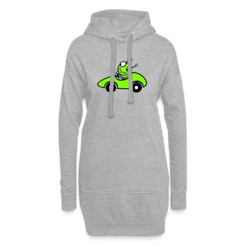 Caterpillar Worm Voiture de course Voiture de course Conduite rapide Sports - Sweat-shirt à capuche long Femme - gris chiné - Devant