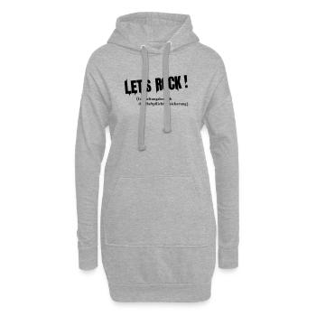Laisse le rock - Sweat-shirt à capuche long Femme - gris chiné - Devant