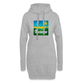 Ruanda – Die grüne Schönheit Afrikas - Hoodie-Kleid - Grau meliert - Vorne