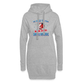 SANTA BAR GIRL - Hoodie-Kleid - Grau meliert - Vorne