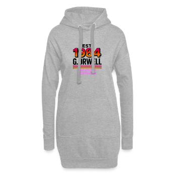 Est 1984 Die Geschichte geht weiter Retro - Hoodie-Kleid - Grau meliert - Vorne