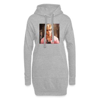 Pastellporträt im Surferlook - Hoodie-Kleid - Grau meliert - Vorne