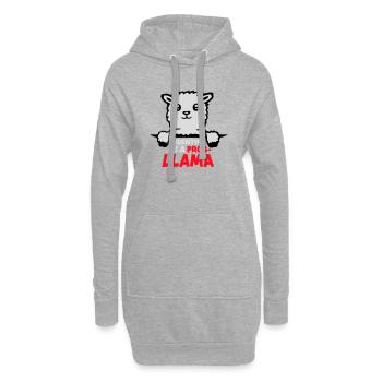 I Identify As A Probllama Cool Lama Problem Spruch - Hoodie-Kleid - Grau meliert - Vorne