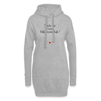 Herz Danke Hilfsbereitschaft - Hoodie-Kleid - Grau meliert - Vorne