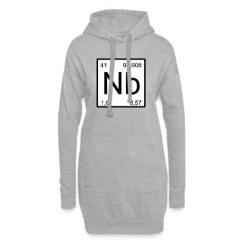 Symbole Art Nb Conception des éléments en niobium - Sweat-shirt à capuche long Femme - gris chiné - Devant