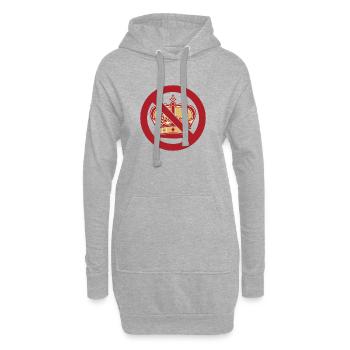 No Kings keine Könige mit König Krone - Hoodie-Kleid - Grau meliert - Vorne