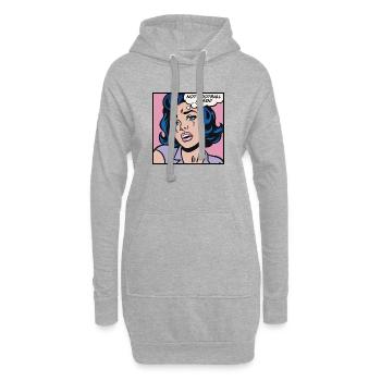 Nicht schon wieder Fußball, Pop-Art-Girl - Hoodie-Kleid - Grau meliert - Vorne